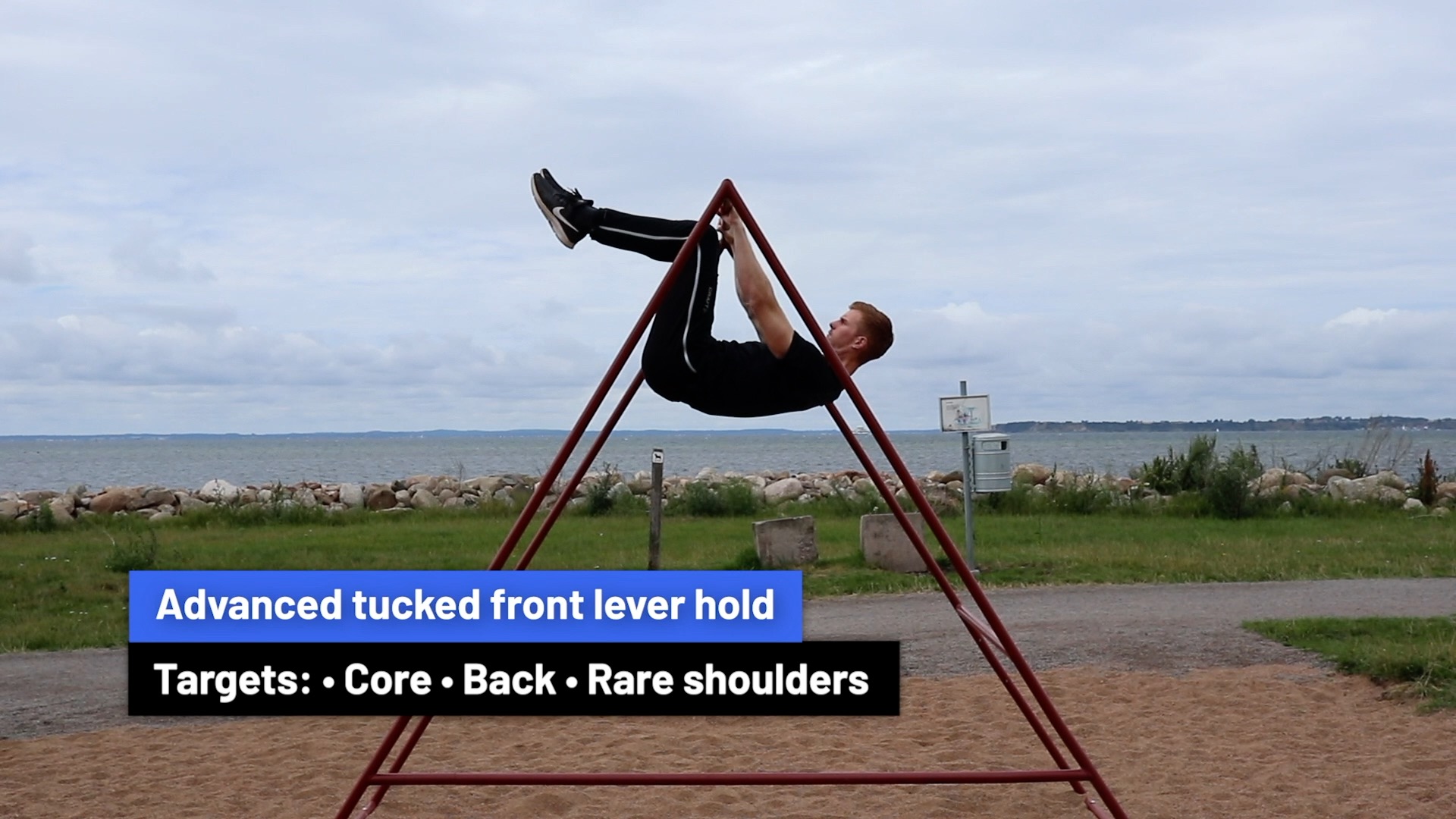 Advanced tucked front lever hold Exercise Upper Body Pull